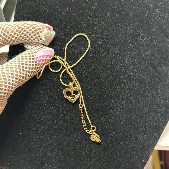 Authentic Cristian Dior Gold Heart Pendant Necklace - Picture 14 of 14